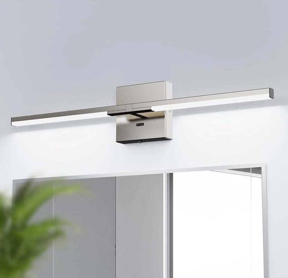 Ensenior Modern Bathroom Vanity Light 24 Inch Brushed Nickel LED